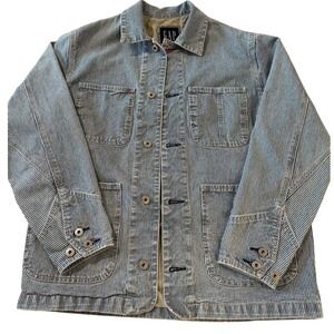 GAP Industrial Standard Hickory Stripe Chore Coat Men's Small Workwear Jacket S